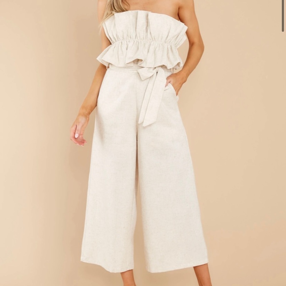 Cream White Bridal Romper Jumpsuit